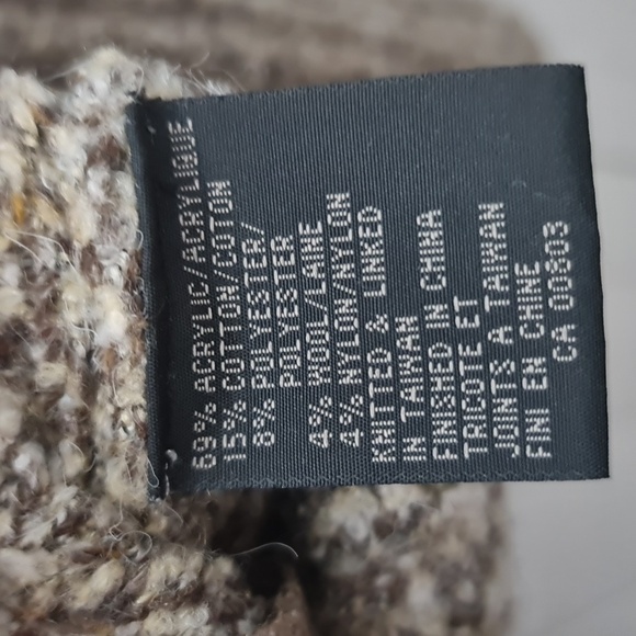 Woman's small Jana brown and beige knit zip up cadigan. - Picture 7 of 7